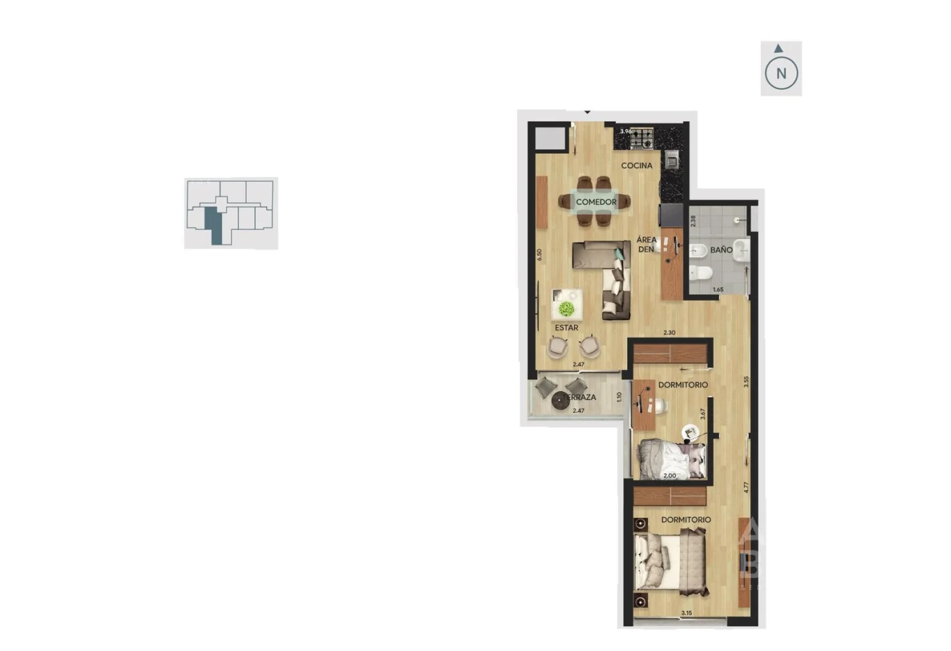 Apartamento en Parque Batlle, propiedad 284152 -Imagen 3