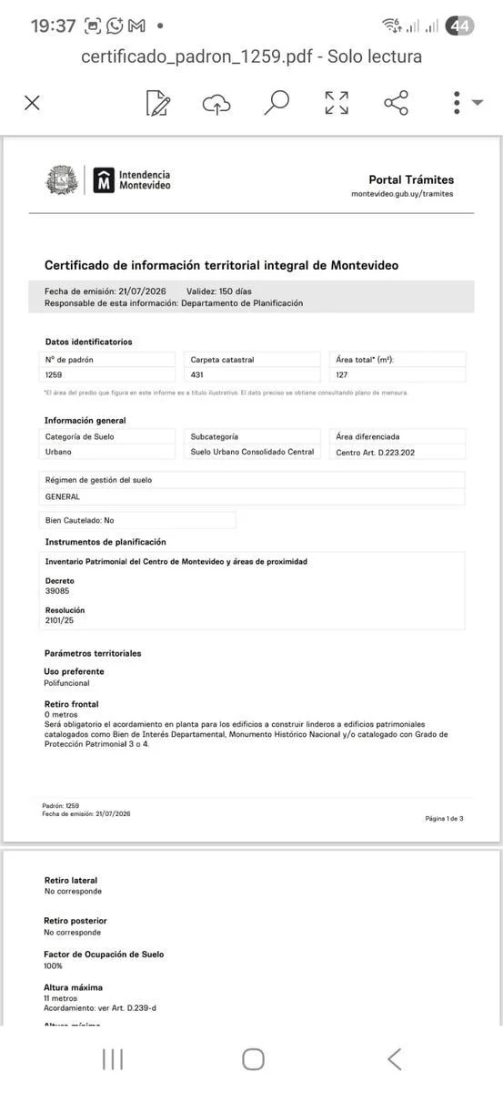 Terreno en Cordón, propiedad 284175 -Imagen 6