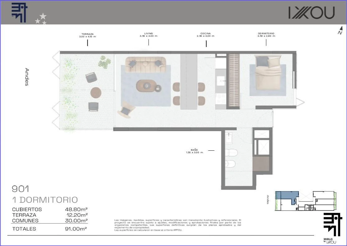 Apartamento en Barrio Sur, propiedad 286914 -Imagen 2