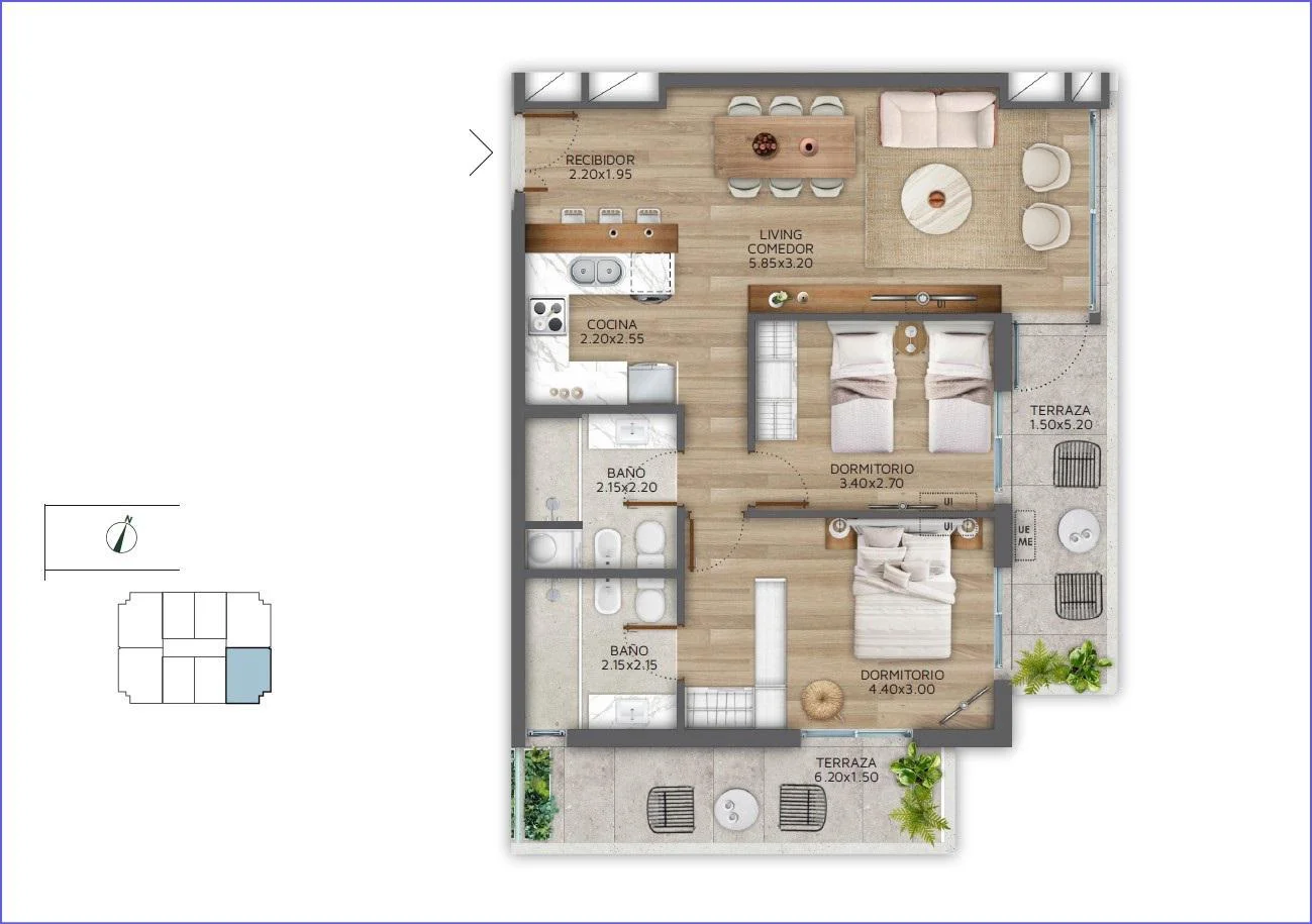 Apartamento en Pocitos, propiedad 89068 -Imagen 8