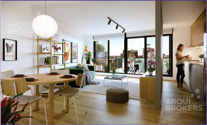 Apartamento de dos dormitorios con patio en venta en Cordón -101