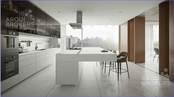 Apartamento de tres dormitorios y estar en venta en Puerto Buceo - 5B