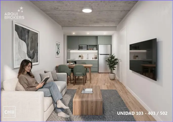 Apartamento monoambiente en venta en Pocitos - 204