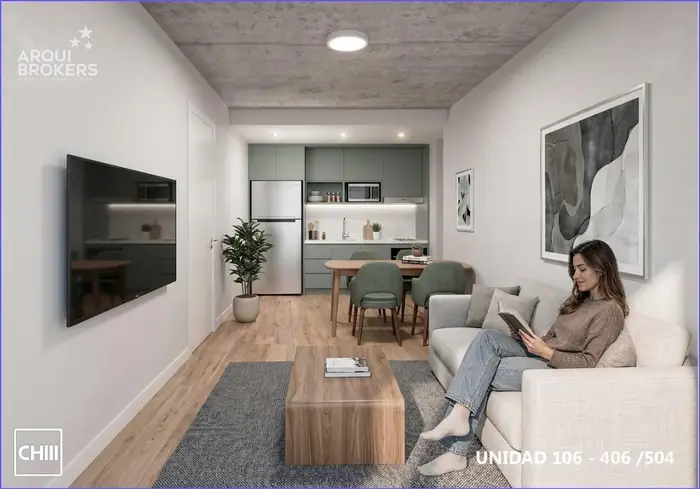 Apartamento monoambiente en venta en Pocitos - 404