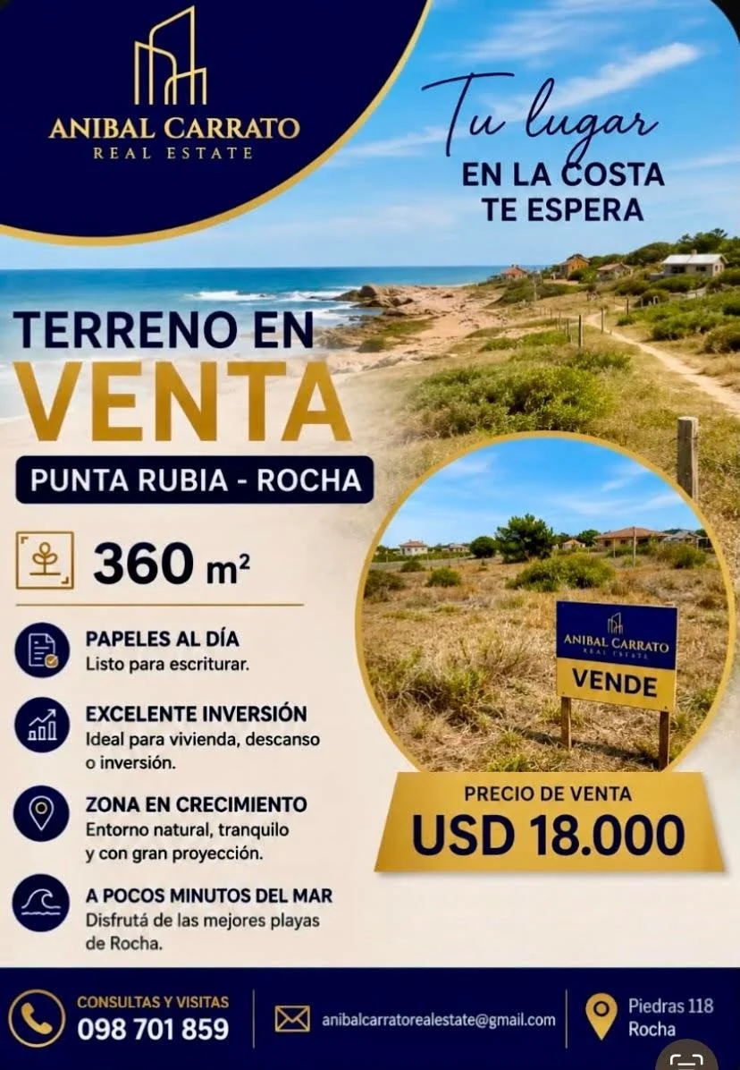 Terreno en Punta Rubia, propiedad 291933 -Imagen 1