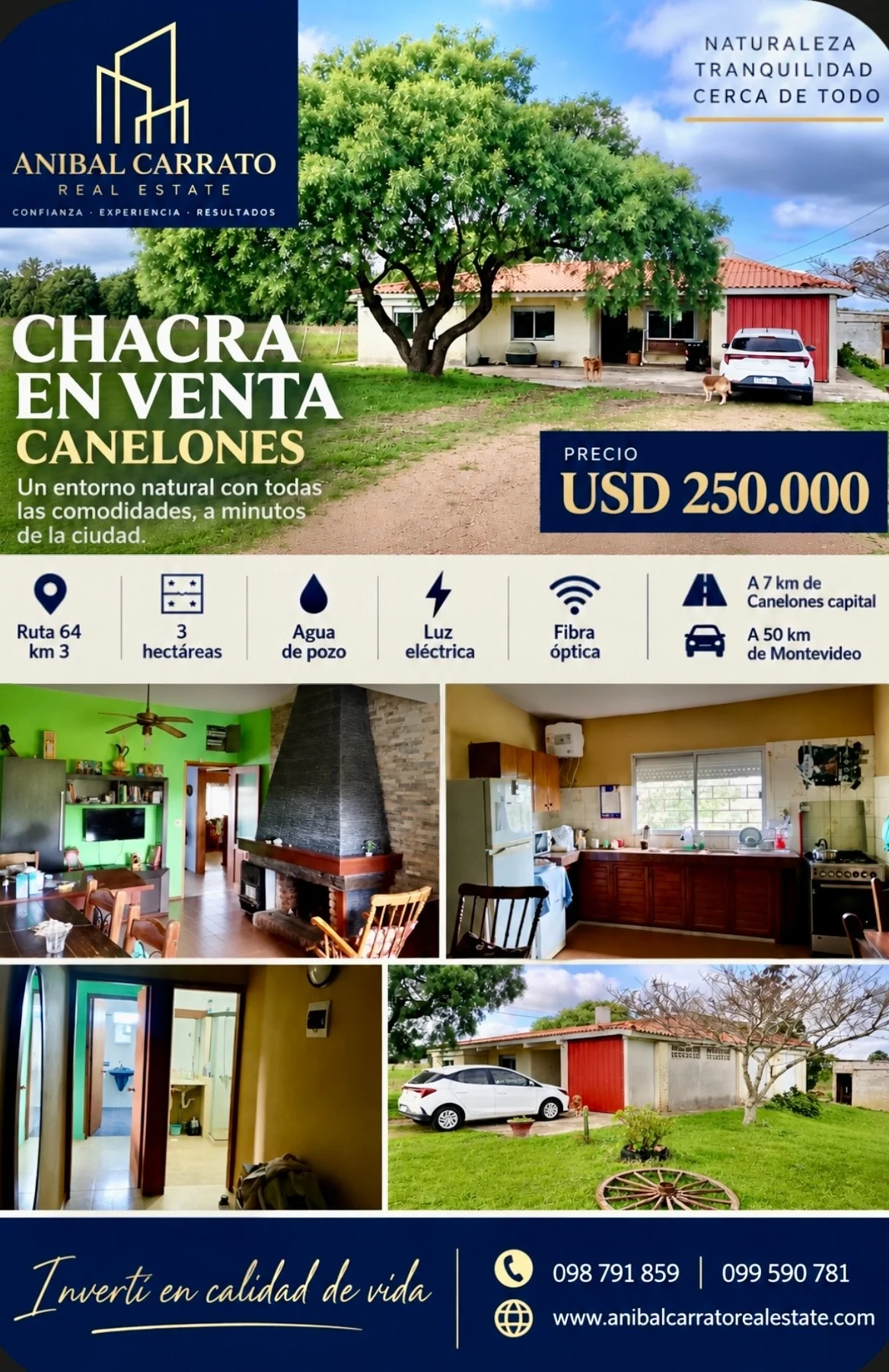 Chacra en Canelones, propiedad 296454 -Imagen 1