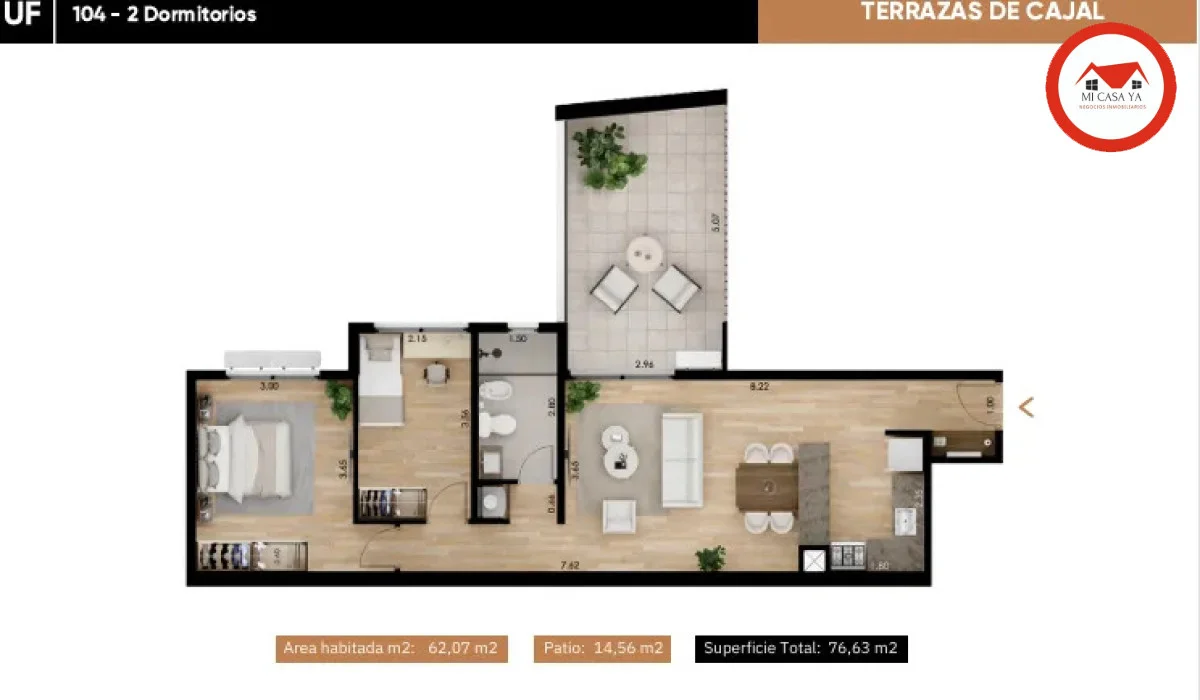 Apartamento en Tres Cruces, propiedad 286736 -Imagen 2