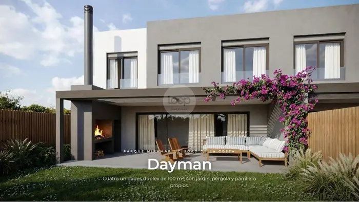 Casa dúplex a estrenar · 3 dormitorios, jardín y parrillero — Parque Miramar