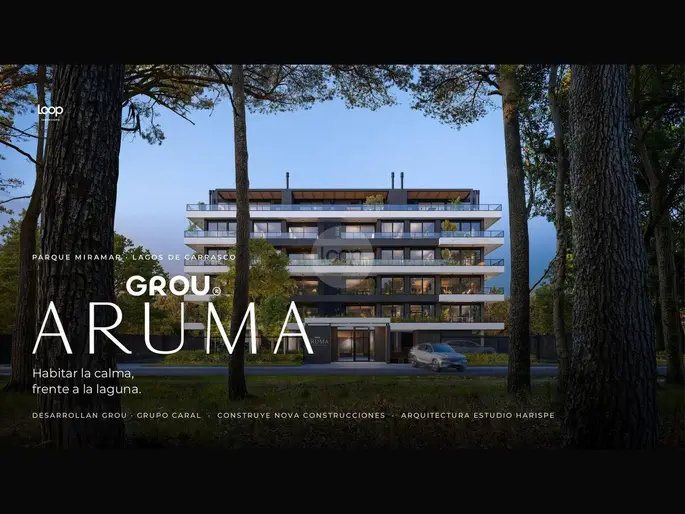 1 dormitorio al bosque, la planta más compacta — Aruma, Lagos de Carrasco