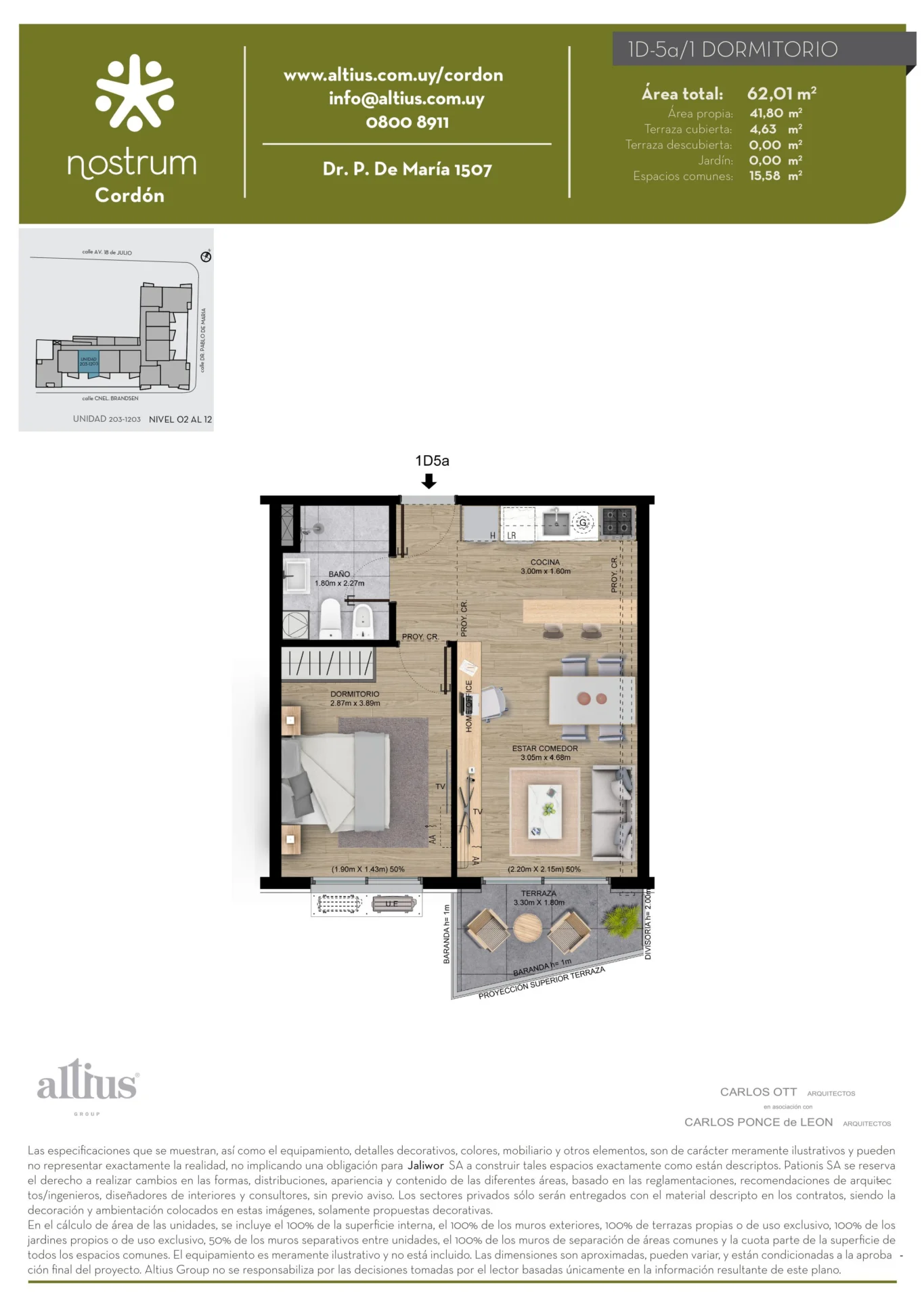 Apartamento en Cordón, propiedad 282285 -Imagen 15