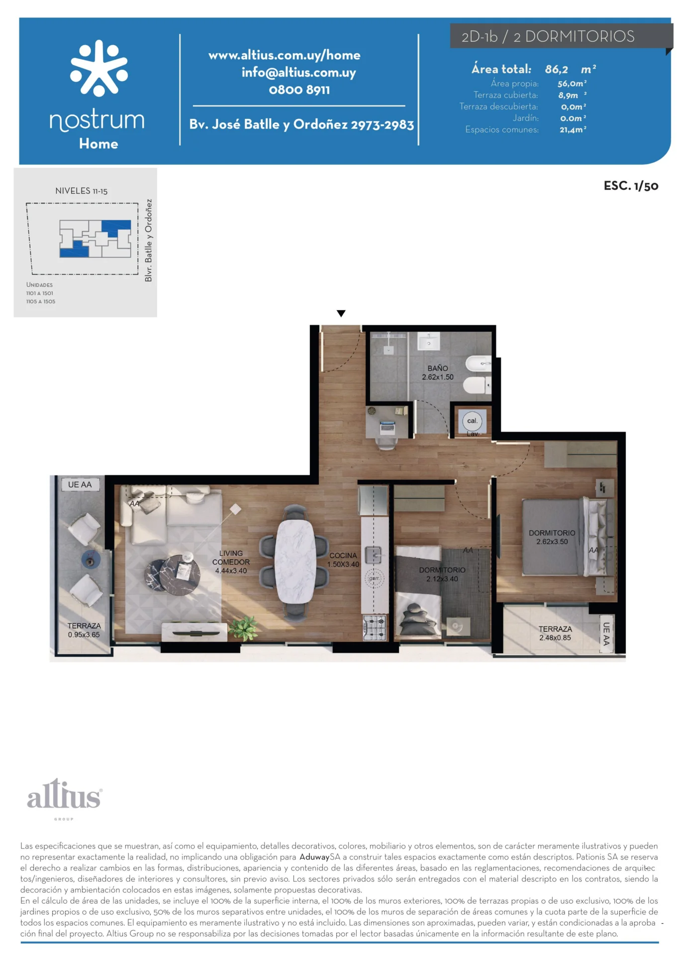 Apartamento en La Blanqueada, propiedad 282556 -Imagen 1