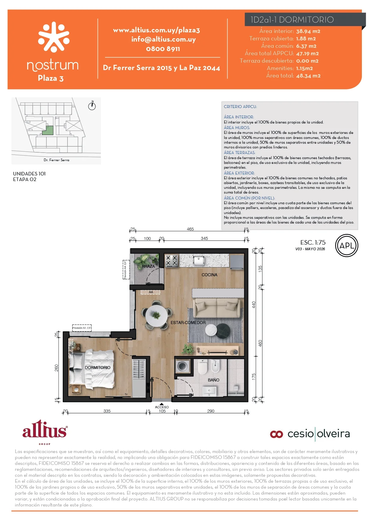 Apartamento en Tres Cruces, propiedad 282577 -Imagen 9