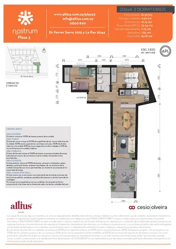 Venta Apartamento 2 Dormitorios En Pozo (114) | Nostrum Plaza 3