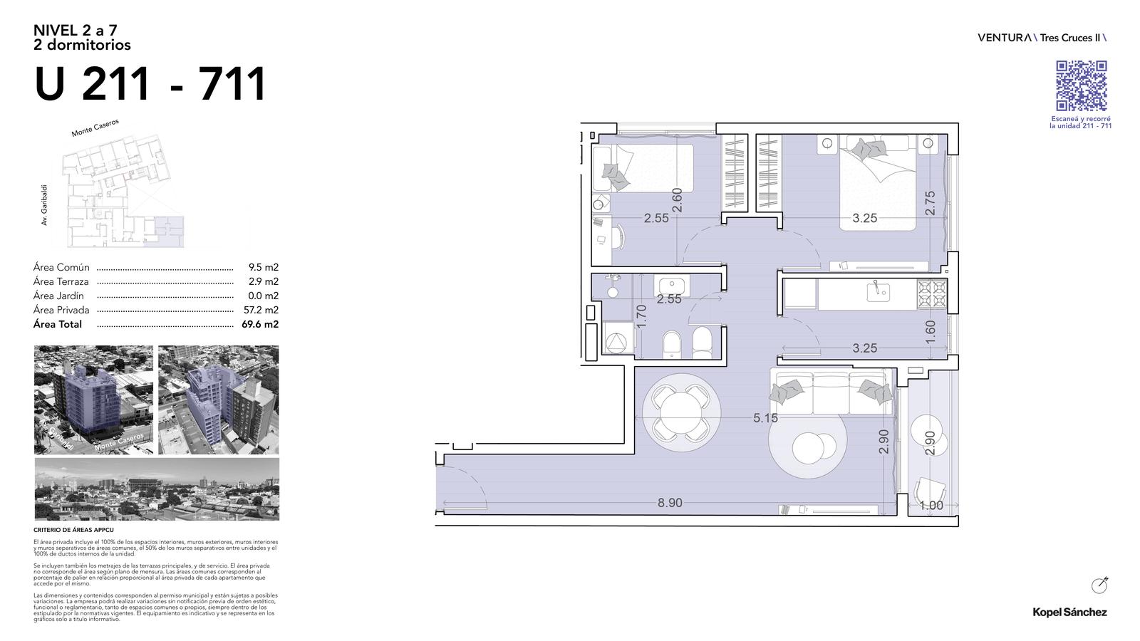 Apartamento en Tres Cruces, propiedad 274860 -Imagen 14
