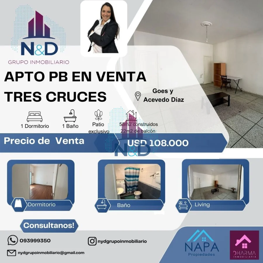Apartamento en Tres Cruces, propiedad 283053 -Imagen 10