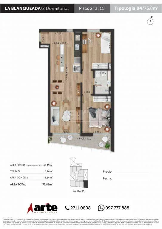 Apartamento en La Blanqueada, propiedad 217833 -Imagen 11