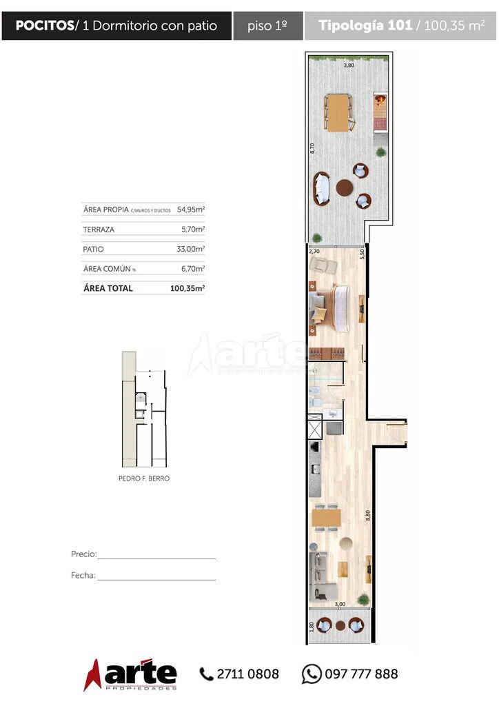 Apartamento en Pocitos Nuevo, propiedad 287273 -Imagen 13
