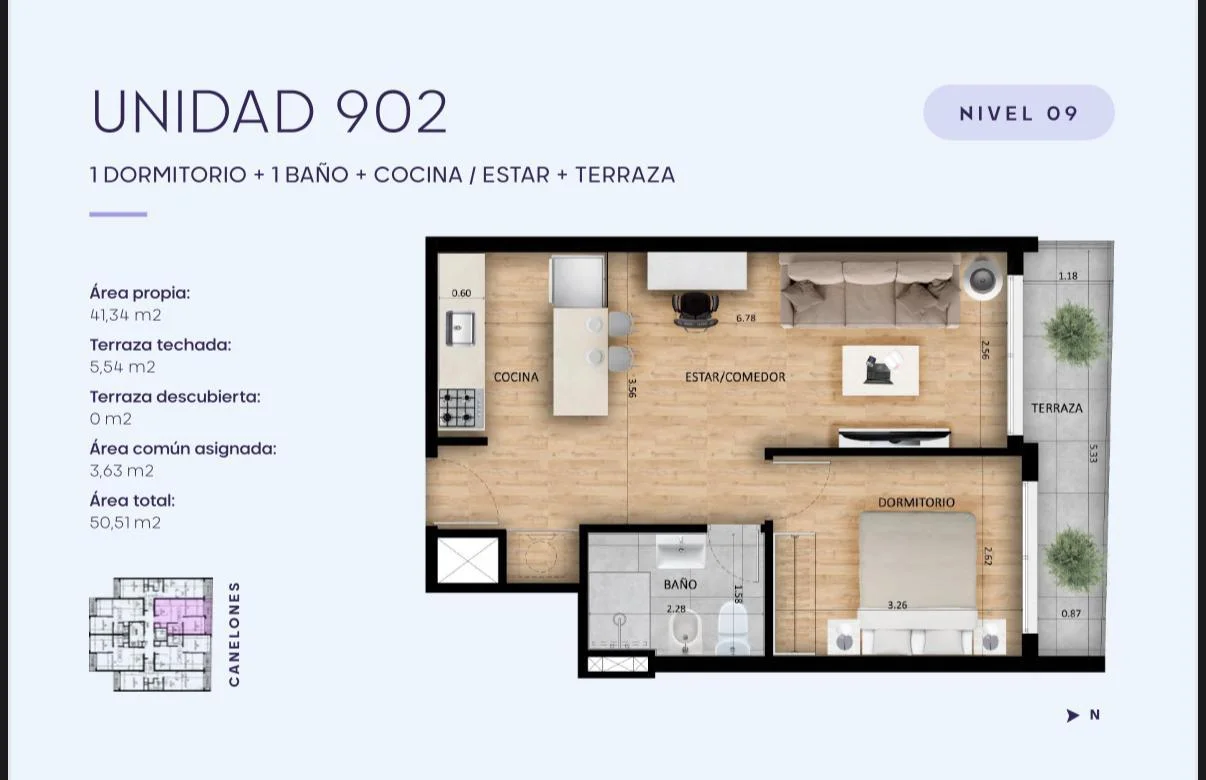 Apartamento en Cordón, propiedad 301698 -Imagen 3