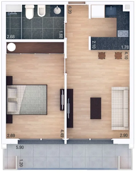 Apartamento en Cordón Sur, propiedad 285296 -Imagen 23