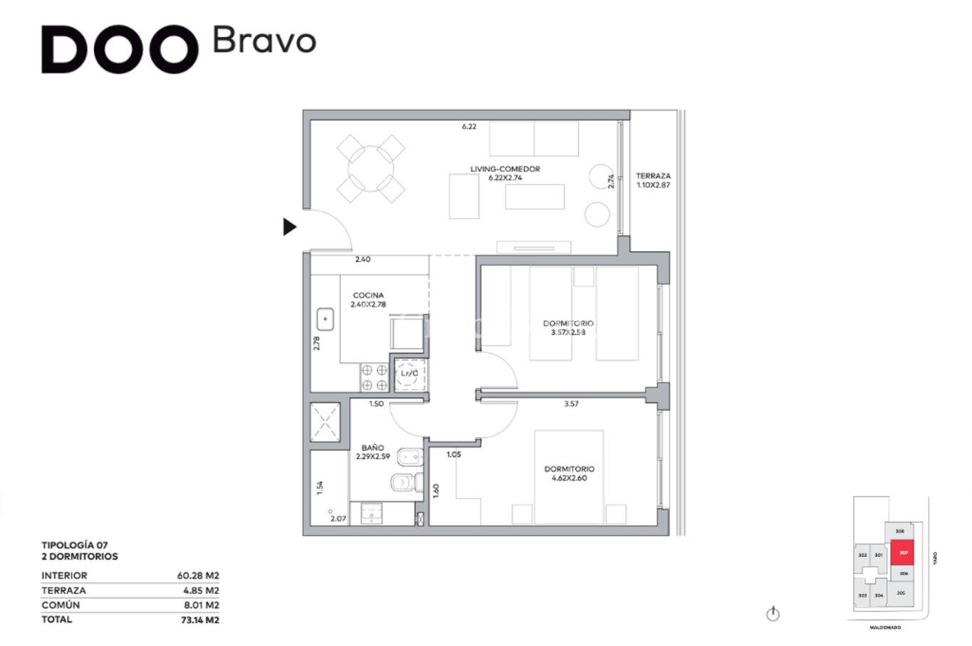 Apartamento en Cordón Sur, propiedad 256845 -Imagen 5