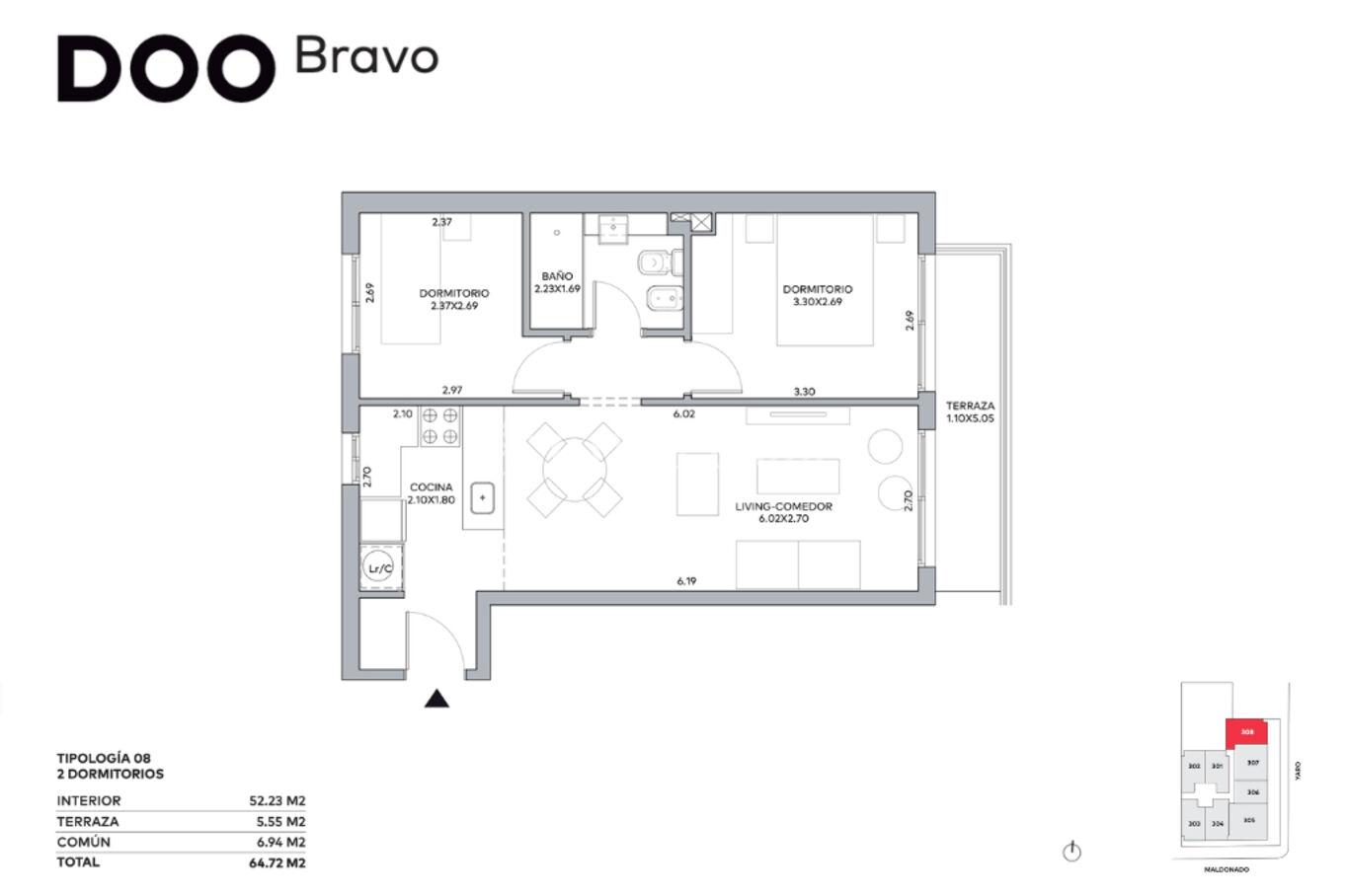 Apartamento en Cordón Sur, propiedad 262726 -Imagen 5