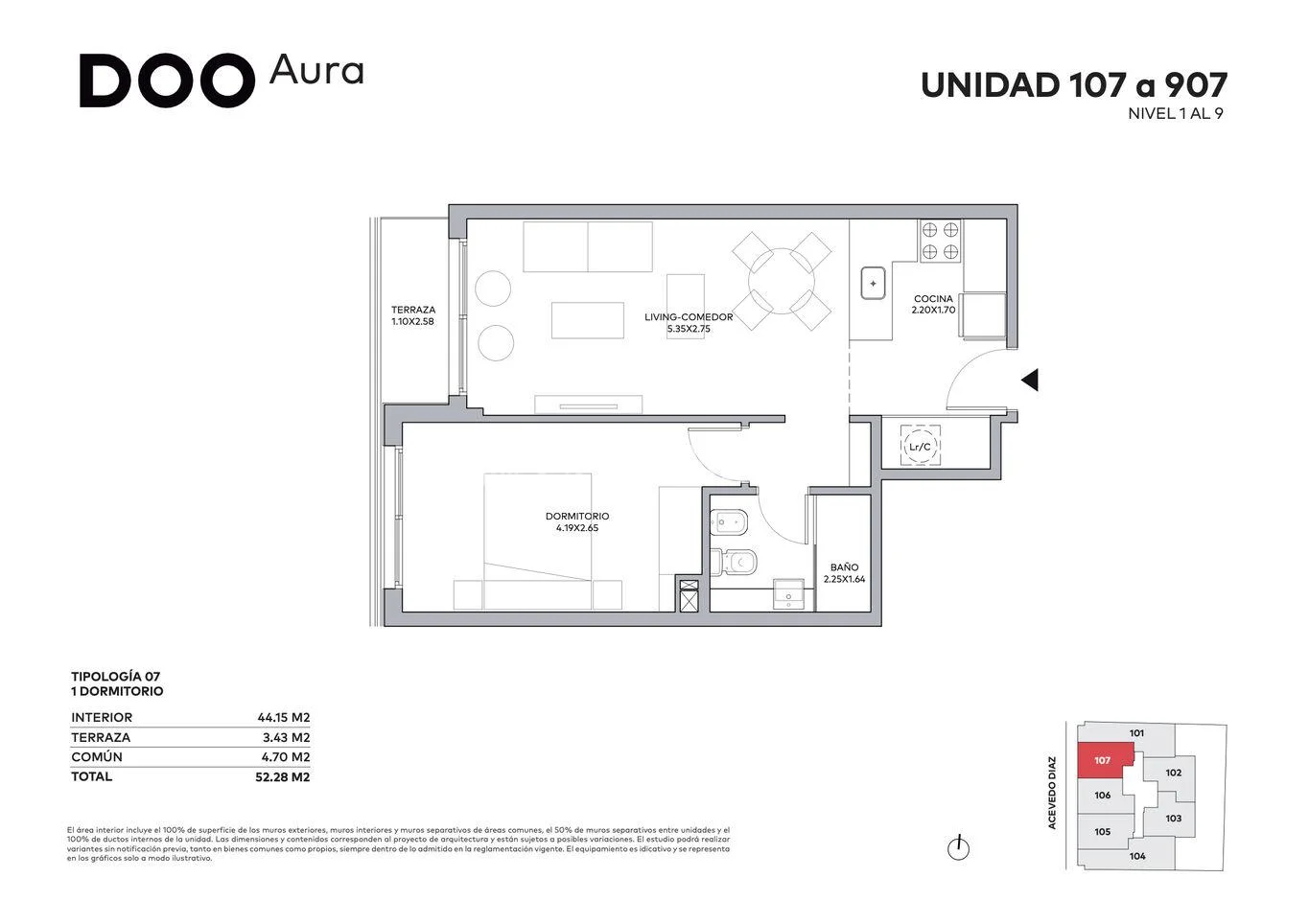 Apartamento en Cordón Sur, propiedad 284779 -Imagen 4