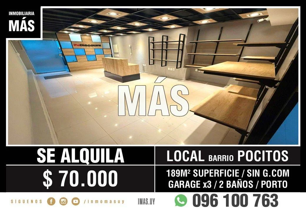 Local en Pocitos Nuevo, propiedad 299261 -Imagen 1