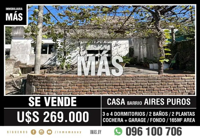 Casa Venta Cochera Prado Montevideo iMas.uy R
