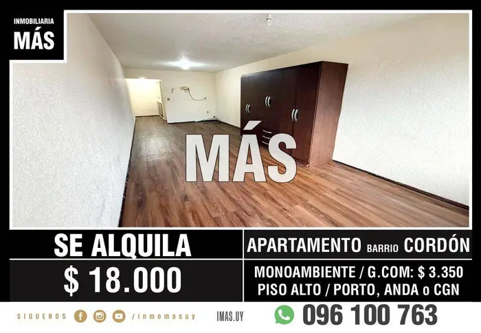 Apartamento Alquiler Tres Cruces Montevideo iMas.uy P