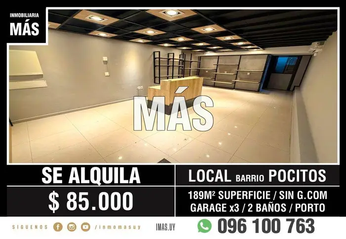 Local Comercial Alquiler Pocitos Montevideo iMas.uy P *