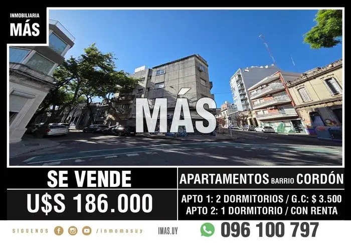 Apartamentos Venta 3 Dormitorios Cordón Montevideo iMas.uy MA *