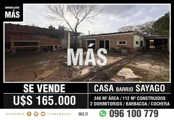 Casa Venta Cochera Sayago Montevideo iMas.uy MC *