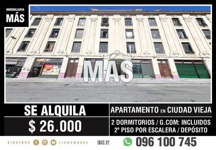 Apartamento Alquiler Ciudad Vieja Montevideo iMas.uy S *