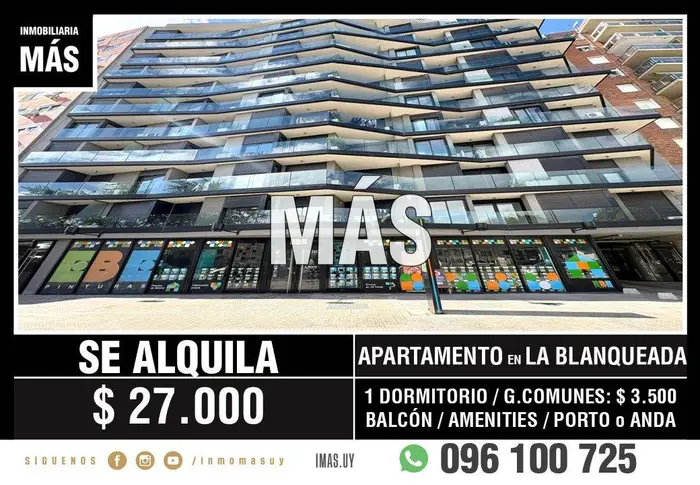 Apartamento Alquiler La Blanqueada Montevideo iMas.uy LC *