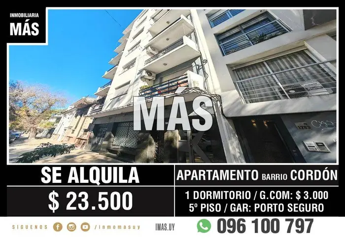 Apartamento Alquiler Cordón Montevideo iMas.uy MA *