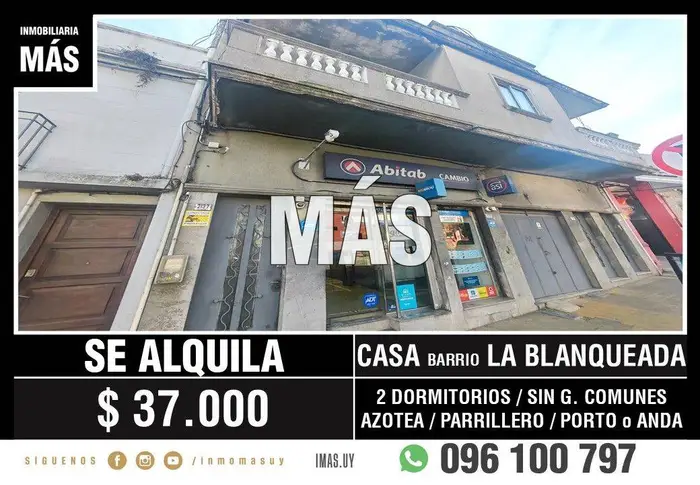 Casa Alquiler La Blanqueada Montevideo iMas.uy MA *