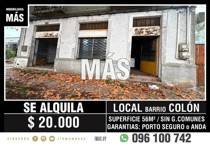 Local Comercial Colón Montevideo iMas.uy LM *