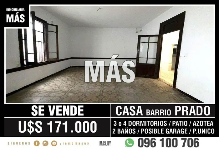 Casa Venta Padrón Único Reducto Montevideo iMas.uy R