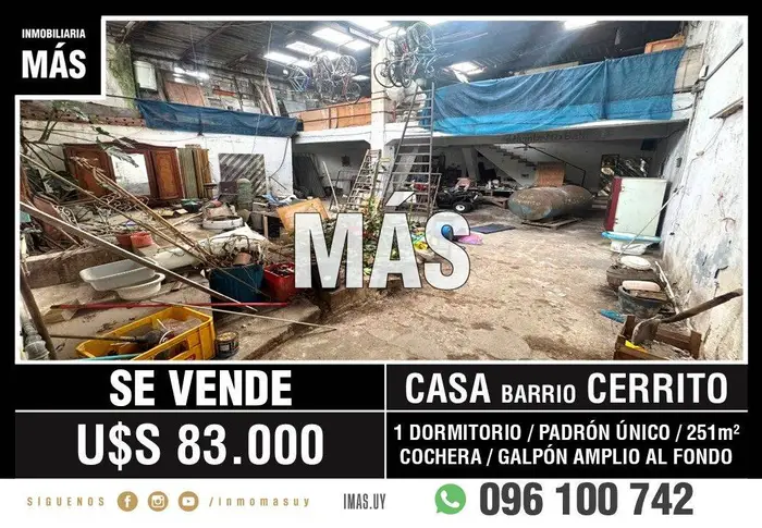 Casa + Galpón Venta Paso de las Duranas Montevideo iMas.uy LM