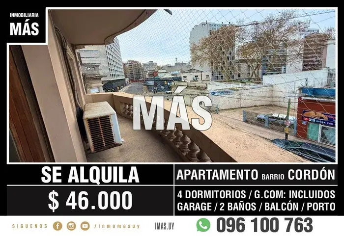 Apartamento Alquiler Garage Montevideo iMas.uy P