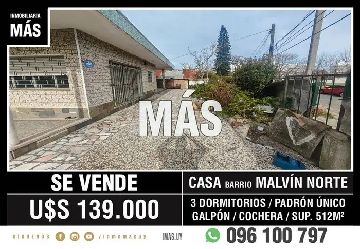 Casa + Galpón Venta Carrasco Norte Montevideo iMas.uy MA