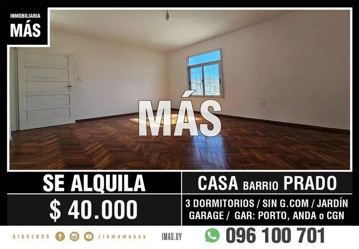 Casa Alquiler Garage Montevideo iMas.uy L