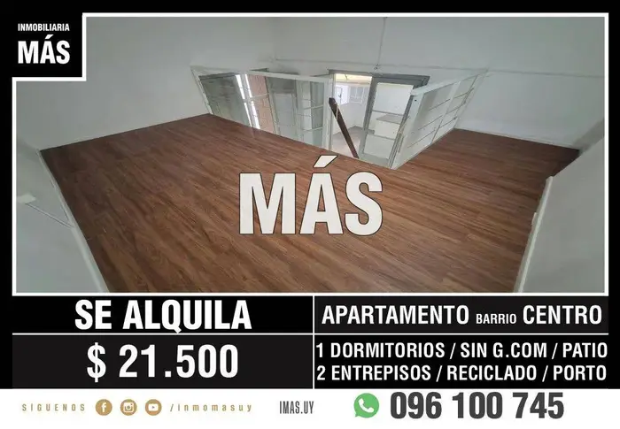 Apartamento Alquiler Patio Montevideo iMas.uy S