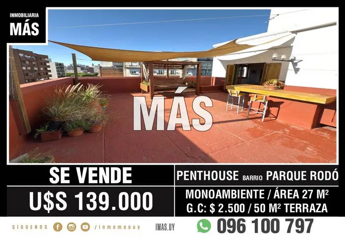 Apartamento Venta Penthouse Parque Rodo Montevideo iMas.uy MA *