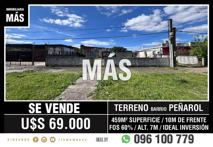 Terreno Venta Peñarol Montevideo iMas.uy MC *