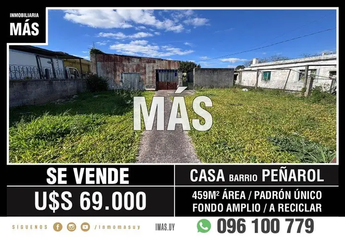 Casa Venta Peñarol Montevideo iMas.uy MC *