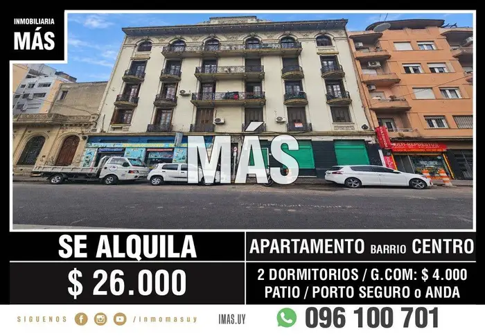Alquiler Apartamento Centro Montevideo iMas.uy L *