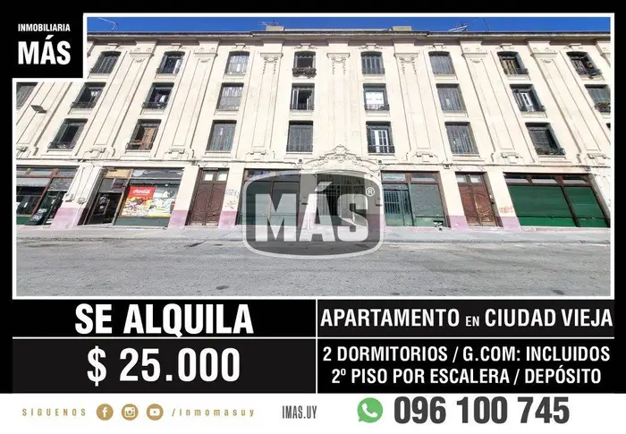Apartamento Alquiler Ciudad Vieja Montevideo iMas.uy S *