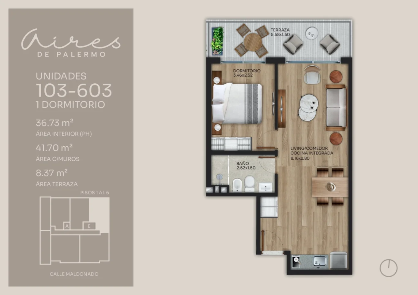 Apartamento en Palermo, propiedad 302110 -Imagen 11
