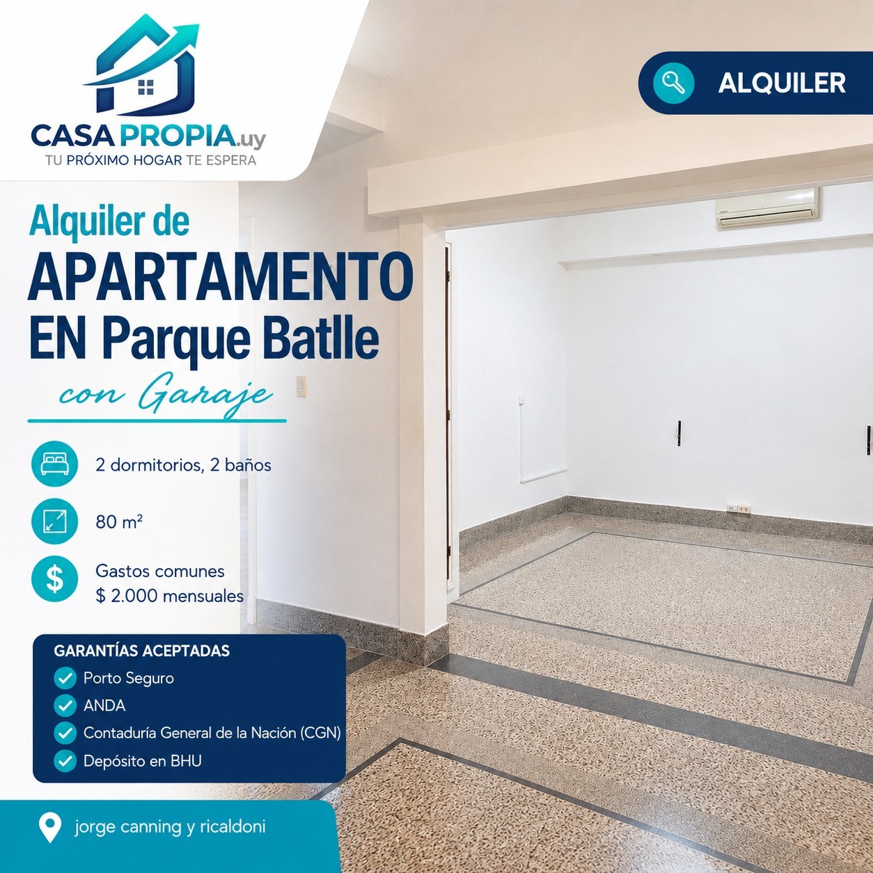 Apartamento en Parque Batlle, propiedad 271541 -Imagen 1
